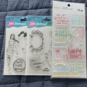 Lot of 3 packages of clear polymer stamps -Brand New